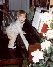 I learned to play the piano at age 9, but apparently wanted to learn earlier