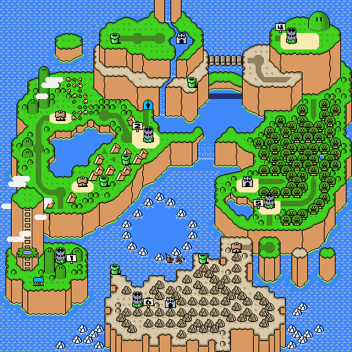 Mario World complete outside map (Nintendo 1991) 512x512